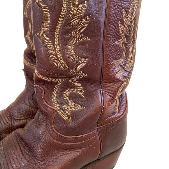 Justin Men’s Western Boot Chocolate Brown Leather Mallorca 1472 Size 10 EE main image 13